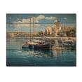 thumbnail image 3 of Designart "The Mediterranean Harbor of Valencia, Spain II" Nautical & Beach Print on Natural Pine Wood, 3 of 5