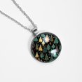 thumbnail image 4 of Christmas Tree Circular Glass Pendant Necklace - Women's Statement Necklaces, 4 of 5