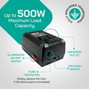 LiteFuze LC-500UK 500Watt Step Up/Down Travel Voltage Converter, UK Cord