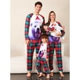 thumbnail image 5 of Elippeo Family Matching Christmas Pajamas, Romper/ Bear Print Long Sleeve Tops and Plaid Pants Sleepwear Loungewear Set, 5 of 10