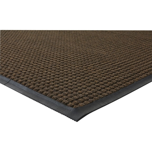 Genuine Joe Waterguard Wiper Scraper Floor Mats - Carpeted Floor, Indoor, Outdoor - 72" Length X 48" Width - Polypropylene - Brown