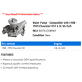 thumbnail image 2 of Water Pump - Compatible with 1988 - 1995 Chevy S10 4.3L V6 GAS 1989 1990 1991 1992 1993 1994, 2 of 2