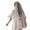 Cream, variant on Luxurious Double Tier Bridal Headpiece Flower Decoration Tulle Hair Accessory for Receptions Bachelorette Parties