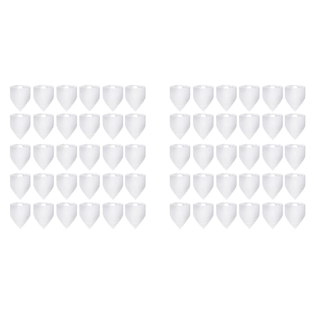 60 Piezas Bandanas para Mascotas En Blanco para Sublimación Transferencia de Lavable DIY Triángulo Bufanda para Perro Baberos PañUelo para Perros Gatos