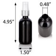 thumbnail image 1 of Black Glass Boston Round Bottle with Silver Treatment Pump (12 Pack), 1 of 3
