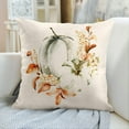 thumbnail image 3 of Throw Pillow Covers 20x20 Inches Home Decor Set of 4 Pillow Cases Decorative for Bed Sofa Cushion Couch Outdoor Watercolor Pumpkins Pillowcases, 3 of 6