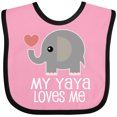 thumbnail image 3 of Inktastic My Yaya Loves Me Grandchild Boys or Girls Baby Bib, 3 of 4