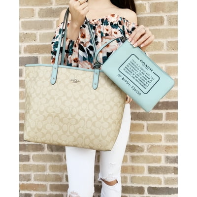 Coach Reversible City Tote in Light Khaki and UK Ubuy