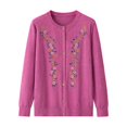 thumbnail image 6 of LEKODE Women's Knit Cardigans Oversized Cardigan Long Sleeve Cute Soft Button-down Sweater fashion clothing Purple XL, 6 of 6