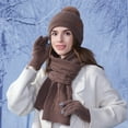 thumbnail image 2 of Womens Scarves Winter Clothing for Women Hat Scarf And Glove Set Fashionable Outdoor Baby Warm Three Piece Set, 2 of 8