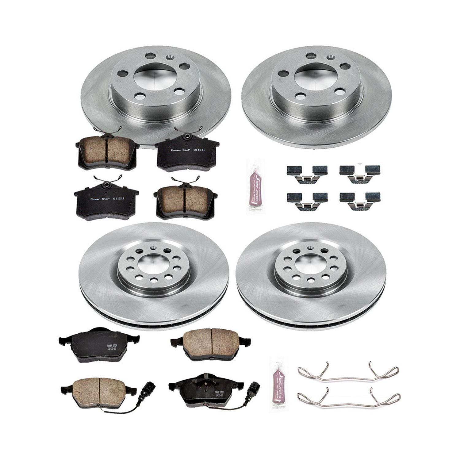 Power Stop Front and Rear Stock Replacement Brake Pad and Rotor Kit KOE915