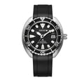 thumbnail image 2 of CRAFTER BLUE CB13 Curved End Watch Band Rubber Strap Replacement for Seiko mm200 SBDC061 and Seiko mini turtle SRPC35K1 etc, Black, 2 of 3