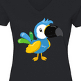thumbnail image 4 of Inktastic Tropical Parrot, Colorful Parrot, Tropical Bird Women's V-Neck T-Shirt, 4 of 5