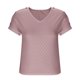 thumbnail image 3 of Blusas de Encaje de Manga Corta con Capucha de Cuello en V, 95% Poliéster 5% Spandex Camiseta de Manga Corta con Capucha, 3 of 6