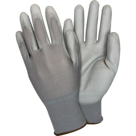 

Safety Zone Gray Coated Knit Gloves - Polyurethane Coating - Medium Size - Gray - Knitted Comfortable Abrasion Resistant Machine Washable Cut Resistant - For Food Handling | Bundle of 10 Dozen