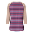 thumbnail image 5 of Women's Casual Striped 3/4 Sleeve Tee Comfort Fit Crewneck T-Shirt Soft Breathable Everyday Wear Stylish Top, 5 of 5