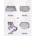 thumbnail image 5 of Lbming Checkered Nylon Crossbody Bag for Women, Spacious Checkered Bum Bag Purse Shoulder Bag Sling Bag with Shoulder Strap, 5 of 6
