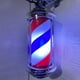 thumbnail image 5 of Poste de barbero Sunnimix giratorio Señal de tienda de peluquería 32cm rojo Azul y blanco, 5 of 7