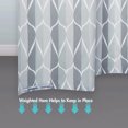thumbnail image 3 of SIXLON Waterproof Polyester Shower Curtain 72x72 Gray with Hooks - Hotel, 3 of 7