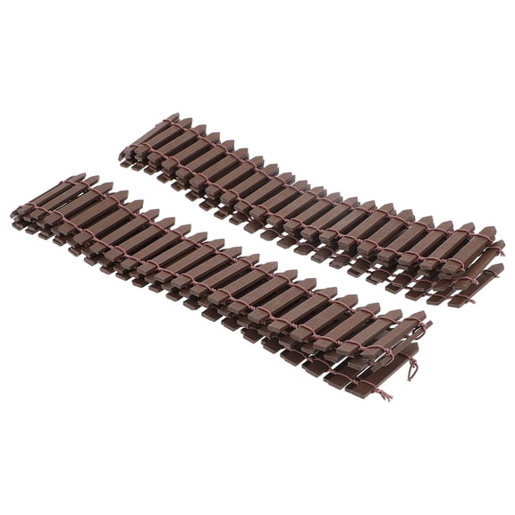 Raindrops Mini Fence Decor Wood 2 Pcs 39.30X1.97X0.12in For Doll House