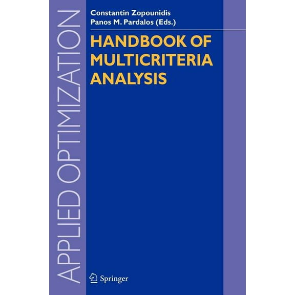 Applied Optimization Handbook of Multicriteria Analysis, Book 103, (Paperback)