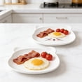 thumbnail image 6 of JHyouerji 8Pcs Multi Purpose Dinner Plate,White Durable Plastic Dessert Serving Plates Easy Clean Tableware for Kitchen Dining Party Fruit Snack Food, 6 of 7