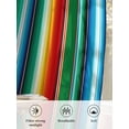 thumbnail image 6 of Sheer Curtains 45 Inch Length, Mexican Stripes Semi Sheer Curtains Light Filtering Window Treatment, Colorful Striped Mexican Fiesta Theme Privacy Voile Drapes for Living Room Bedroom 52x45 Inch, 6 of 7
