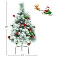 thumbnail image 2 of Gymax 2PCS Pre-Lit Snow Flocked Christmas Tree Pathway Xmas Tree w/ 8 Flash Modes, 2 of 10