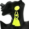 thumbnail image 3 of VERDANVERSE Aretes Etnicos De Borlas Con Amarillo Estilo Bohemio Para Uso Diario, 3 of 8