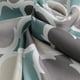 thumbnail image 5 of Cortina de ducha impermeable y antimoho (180 x 180 cm) con estampado geométrico, con 12 ganchos, 5 of 5