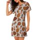 thumbnail image 2 of Easygdp Pinecone Autumn Pattern Camisón de manga corta para mujer, informal, estampado, 2 of 6
