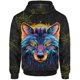 thumbnail image 3 of Sudadera con capucha con estampado de lobo feroz para hombre, suéter holgado gótico con capucha, ropa de calle gótica Harajuku, ropa Y2k, 3 of 5