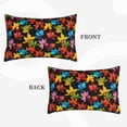 thumbnail image 2 of Naloa Rainbow Colorful Maple Leaves Pillowcase, Throw Pillowcase, Wrinkle-Free, Stain-Resistant with Hidden Zipper for Bedroom Sofa-20"x30", 2 of 6