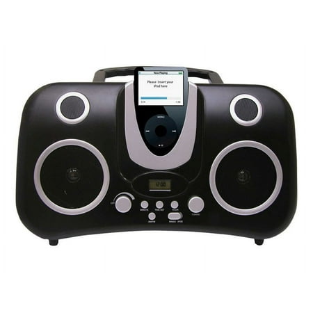 iConcepts Sound Boom - Clock radio with Apple Dock cradle - black