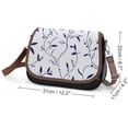 thumbnail image 2 of Navy Blue Floral Seamless Pattern Vintage Crossbody Bag For Women Medium Leather Hobo Bags Shoulder Bag Classic City Leather Satchels, 2 of 8