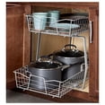 thumbnail image 6 of Closetmaid 308900 18" H X 14" W 2 Tier Kitchen Cabinet Pull Out Bottom Mount Basket, 6 of 9