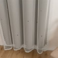 thumbnail image 5 of DBOZE Blackout Curtains 72 Inches Long, Thermal Insulated 2-Layer Drapes White Sheer Overlay for Bedroom/Dining Room (52"W X72" L,Light Gray)2 Panels, 5 of 6