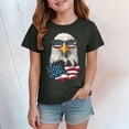 thumbnail image 2 of Kids T-Shirt 2-14 Years American Flag Patriotic Print 4th of July Independence Day Outfit Casual Summer Tee Soft Lightweight Stylish Cute Trendy(5-6 Years ,A94-Grey), 2 of 5