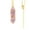 Pink, variant on Hexagonal Crystal Stone Pendant Necklace, Natural Quartz Stone Necklace, Healing Crystal Wire Wrapped Gemstone Necklace for Women