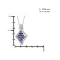 thumbnail image 4 of 1 1/2 Carat T.G.W. Tanzanite And White Diamond Accent Sterling Silver 3-Piece Kite Jewelry set, 4 of 7