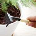 thumbnail image 4 of Mini Gardening Tool Set, 3 Piece Metal Hand Tools with Wooden Handles for Planting, 4 of 7