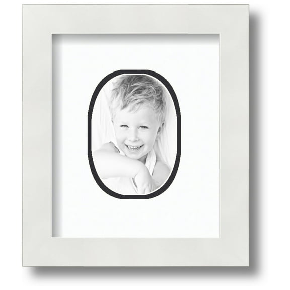 ArtToFrames Collage Photo Picture Frame with 1 - 3.5x5 Openings, Framed in White with Super White and Black Mats (CDM-3966-272)