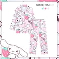 thumbnail image 1 of Pijama Kawaii Sanrioed Cinnamoroll para niños y niñas, ropa de dormir de manga larga, bonito Anime Kuromi Melody, regalo para el hogar, 2023, 1 of 3