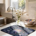 thumbnail image 2 of Dish Drying Mat Drainer Pads - Extra Large Microfiber Drying Mats for Dishes Kitchen Counter Super Absorbent Pads for Draining Racks (Black,16"x18" ), 2 of 6