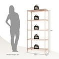 thumbnail image 6 of Ktaxon 5-Tier Wire Shelving Unit, Steel Storage Rack for Garage Office Kitchen Pink, 30" W x 14" D x 60" H, 6 of 9