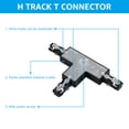 thumbnail image 2 of H Track T Connector, H Type Single Circuit 3-Wire-1 Track Lighting Kit, Corner Joiner, UL Listed, Flame Retardant Material, for H Track System, 3 Years Warranty, 120V, Black, 2 of 7