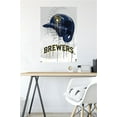 thumbnail image 4 of MLB Milwaukee Brewers - Drip Helmet 22 Wall Poster, 22.375" x 34", 4 of 4