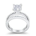 thumbnail image 2 of Two Piece Asscher Cut Bridal Set Ring CZ 925 Sterling Silver Size 6, 2 of 4