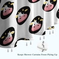 thumbnail image 6 of White Cow Oval Face Pattern Shower Curtain 84"x72" ,Bathroom Decorative Shower Curtains Set with 12 Hooks,Modern Waterproof Washable Shower Curtain, 6 of 6