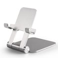 thumbnail image 1 of Foldable Phone & Tablet Stand Adjust-able Aluminum Portable Stand For Desk Foldable Dock Heavy Duty Metal Base, 1 of 8